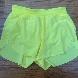 Lululemon Athletica Vibrant Yellow Athletic Shorts